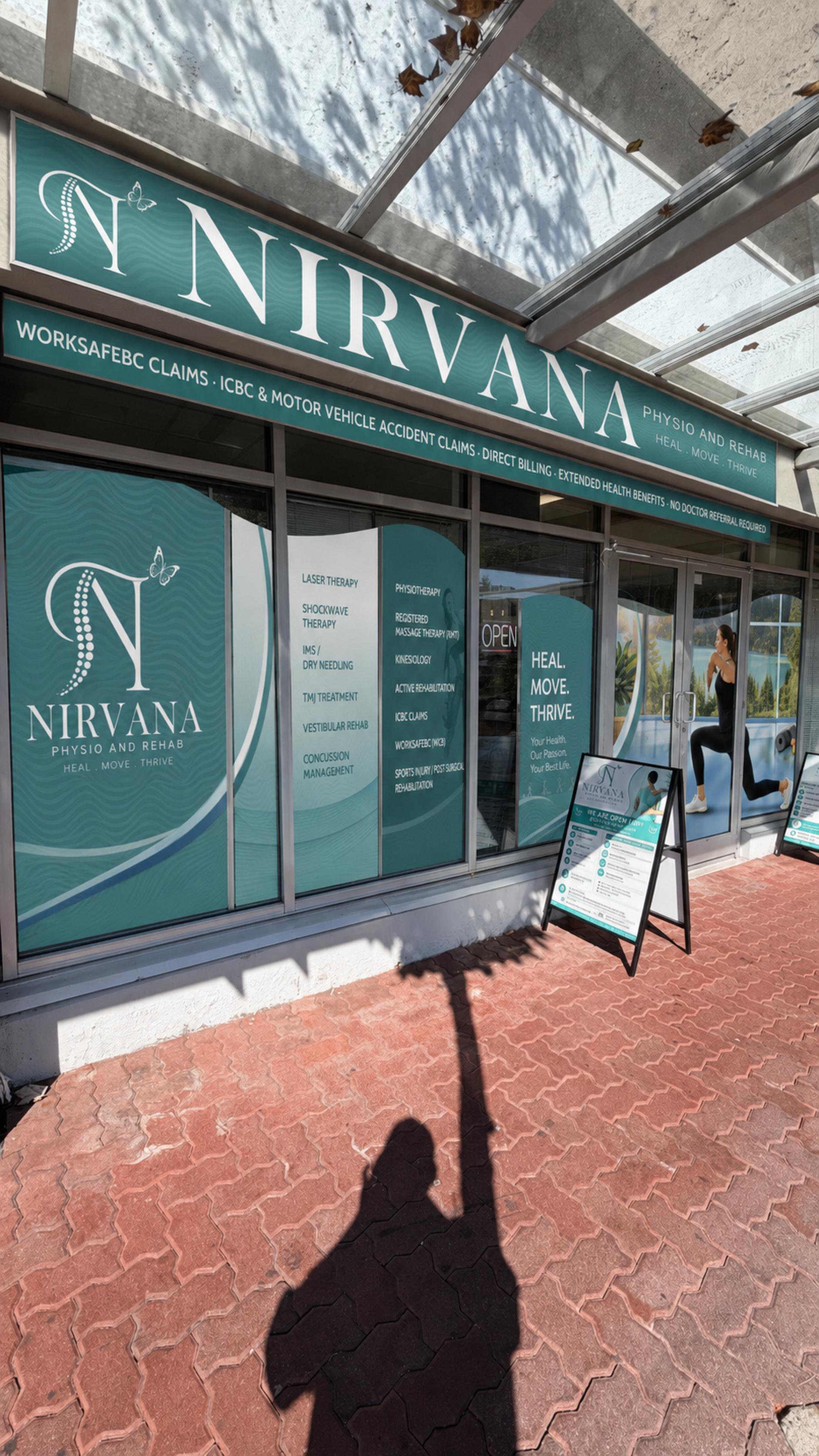 Nirvana Physio and Rehab storefront on King George Blvd, Surrey